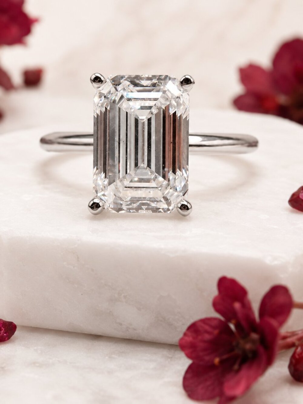 Emerald Cut Solitaire Ring